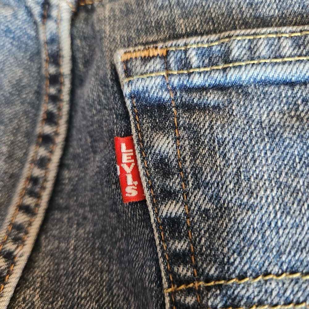 Levi's Blue 728 High-Rise Wide Straight Leg Jeans Size 29 - Picture 11 of 11
